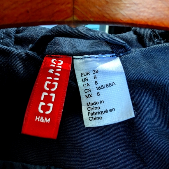 Navy Blue Denim Style Jacket - Picture 3 of 4